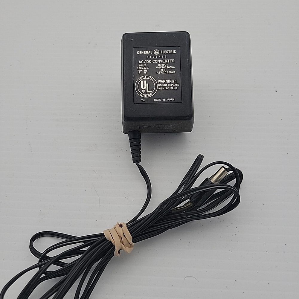 GE General Electric Model 5-1076‎ AC/DC Converter RT9543B Plug In